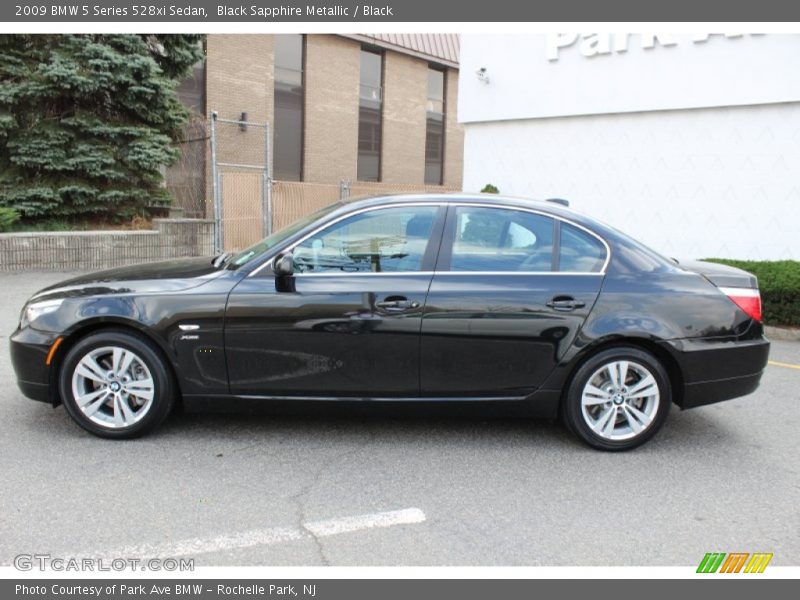 Black Sapphire Metallic / Black 2009 BMW 5 Series 528xi Sedan