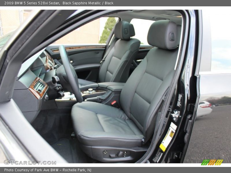 Black Sapphire Metallic / Black 2009 BMW 5 Series 528xi Sedan