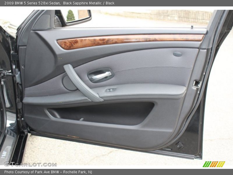 Black Sapphire Metallic / Black 2009 BMW 5 Series 528xi Sedan