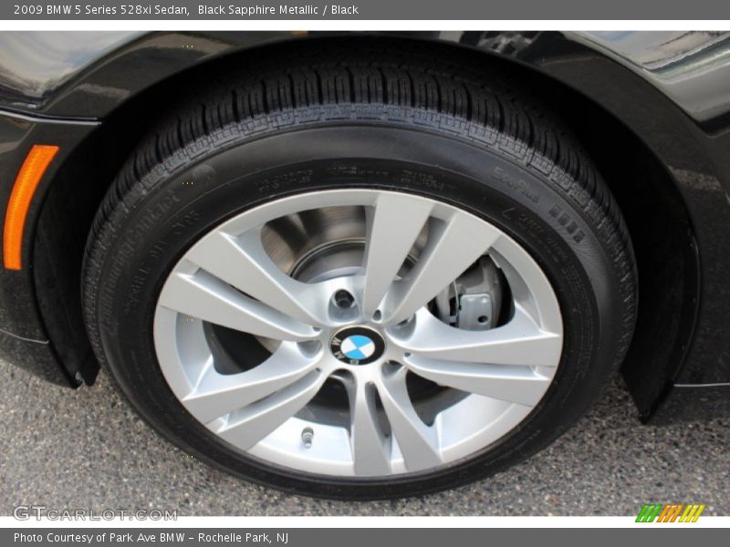 Black Sapphire Metallic / Black 2009 BMW 5 Series 528xi Sedan