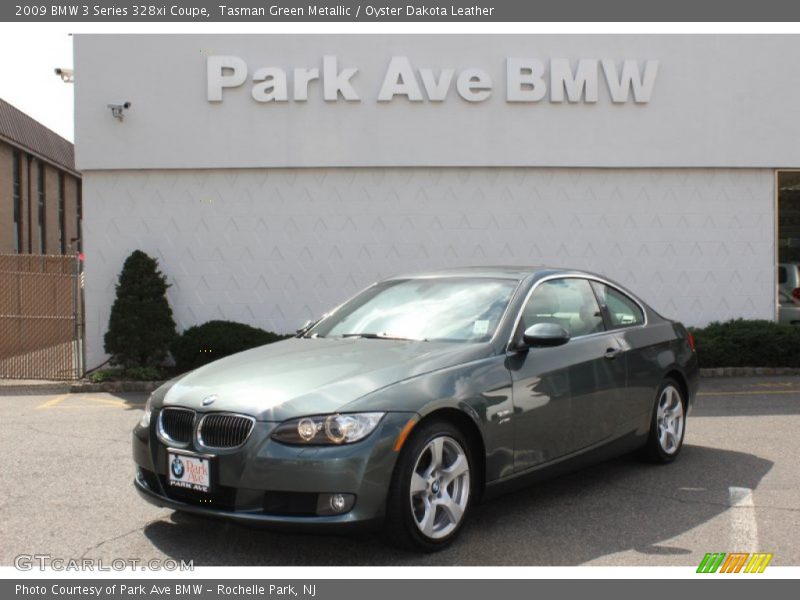 Tasman Green Metallic / Oyster Dakota Leather 2009 BMW 3 Series 328xi Coupe