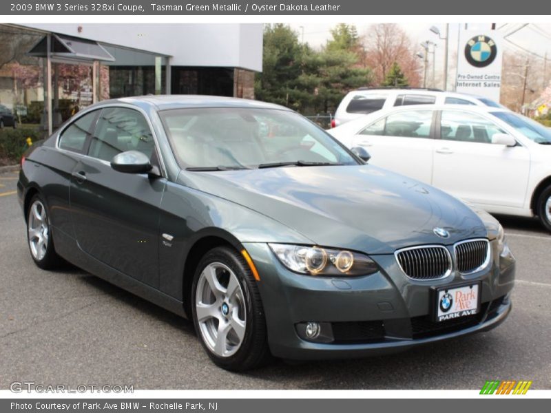 Tasman Green Metallic / Oyster Dakota Leather 2009 BMW 3 Series 328xi Coupe