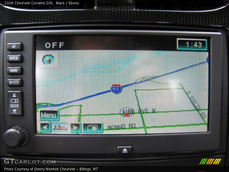 Navigation of 2008 Corvette Z06