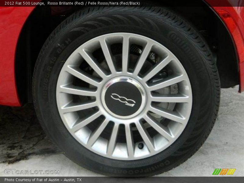 Rosso Brillante (Red) / Pelle Rosso/Nera (Red/Black) 2012 Fiat 500 Lounge
