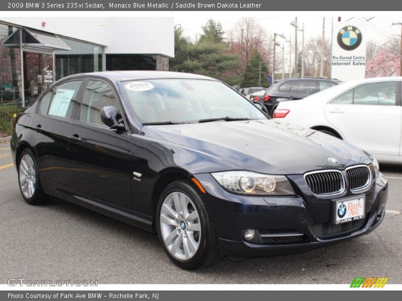 Monaco Blue Metallic / Saddle Brown Dakota Leather 2009 BMW 3 Series 335xi Sedan