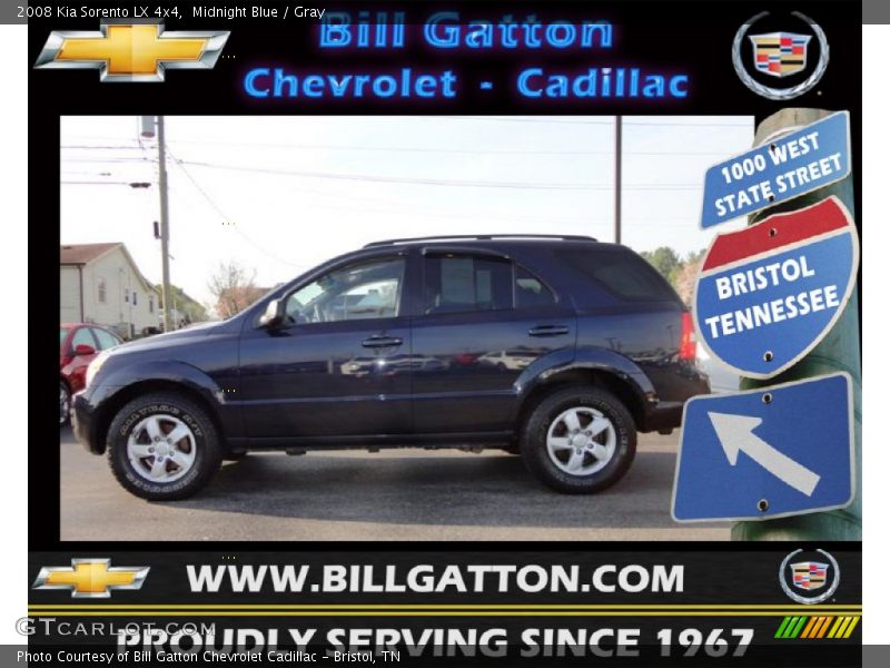 Midnight Blue / Gray 2008 Kia Sorento LX 4x4