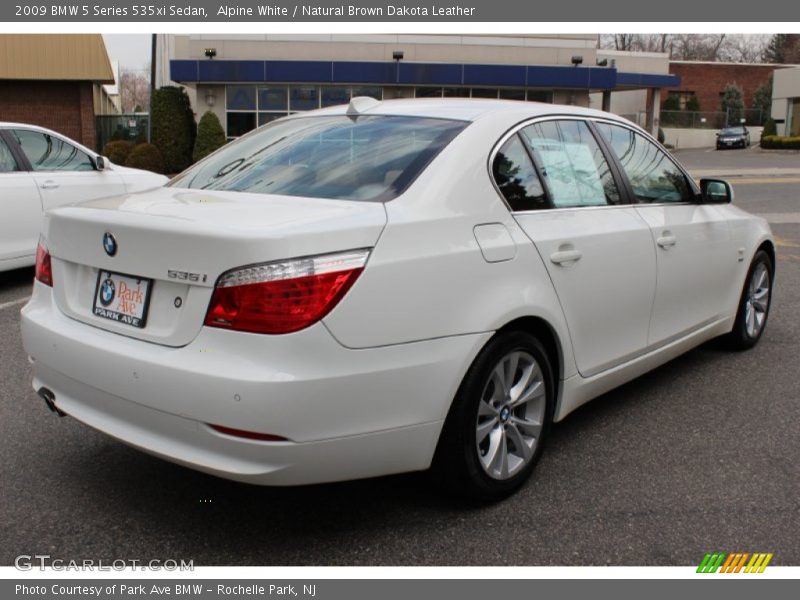 Alpine White / Natural Brown Dakota Leather 2009 BMW 5 Series 535xi Sedan