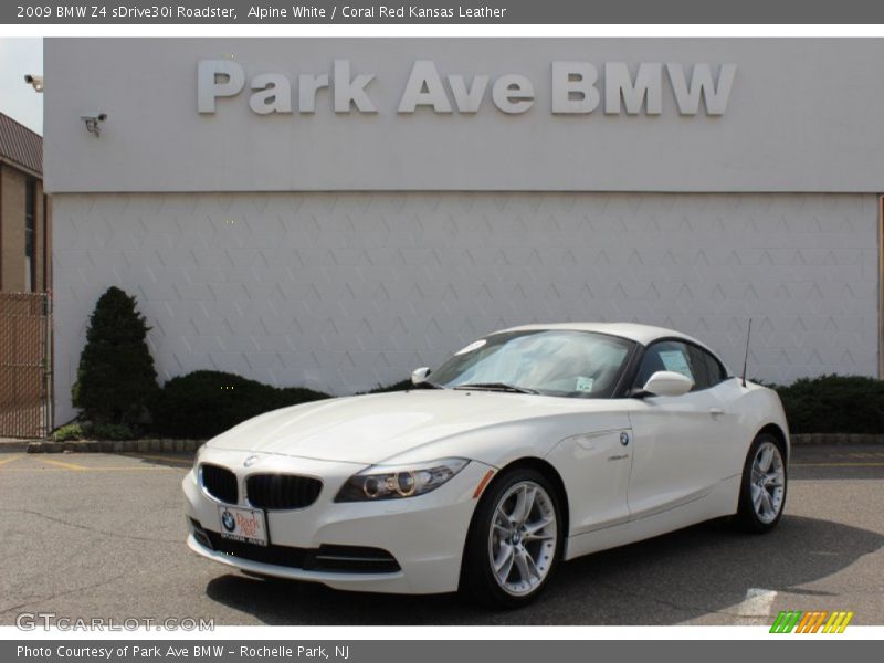 Alpine White / Coral Red Kansas Leather 2009 BMW Z4 sDrive30i Roadster