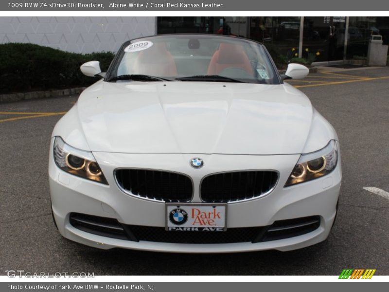Alpine White / Coral Red Kansas Leather 2009 BMW Z4 sDrive30i Roadster