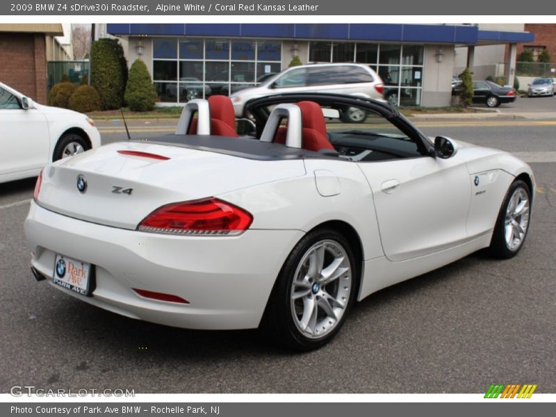 Alpine White / Coral Red Kansas Leather 2009 BMW Z4 sDrive30i Roadster