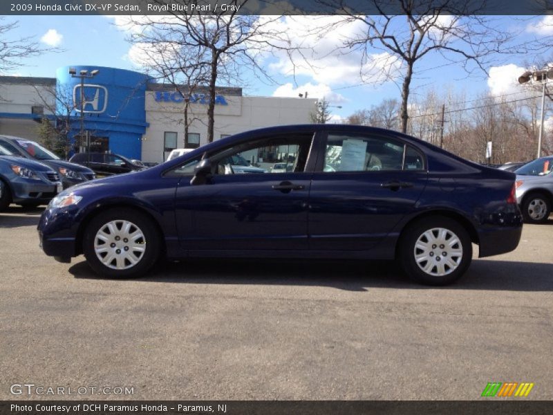 Royal Blue Pearl / Gray 2009 Honda Civic DX-VP Sedan