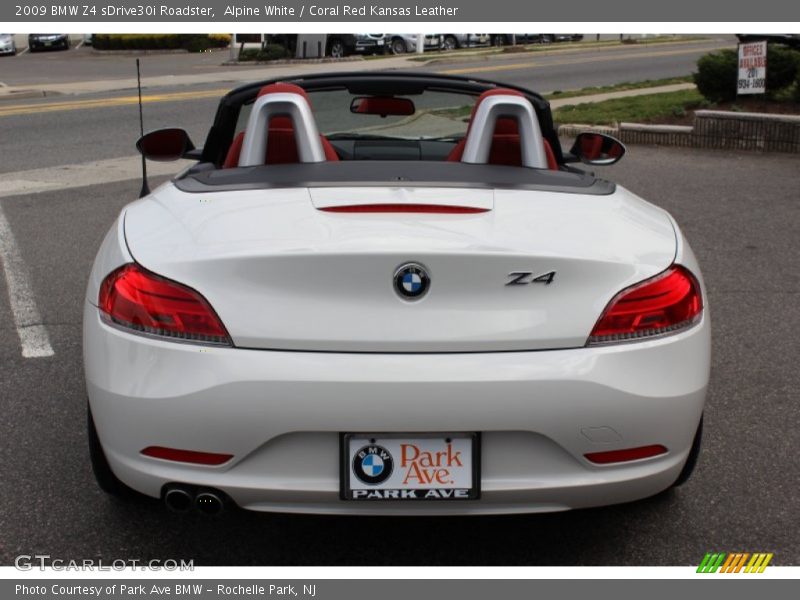 Alpine White / Coral Red Kansas Leather 2009 BMW Z4 sDrive30i Roadster