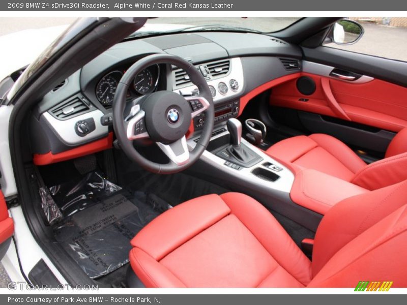 Coral Red Kansas Leather Interior - 2009 Z4 sDrive30i Roadster 