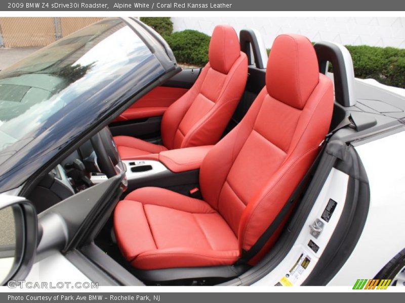 Alpine White / Coral Red Kansas Leather 2009 BMW Z4 sDrive30i Roadster