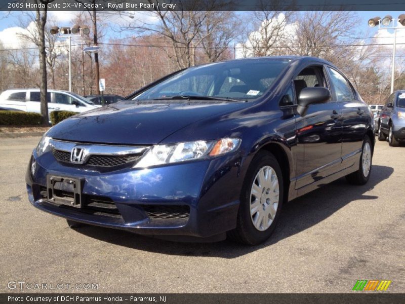 Royal Blue Pearl / Gray 2009 Honda Civic DX-VP Sedan