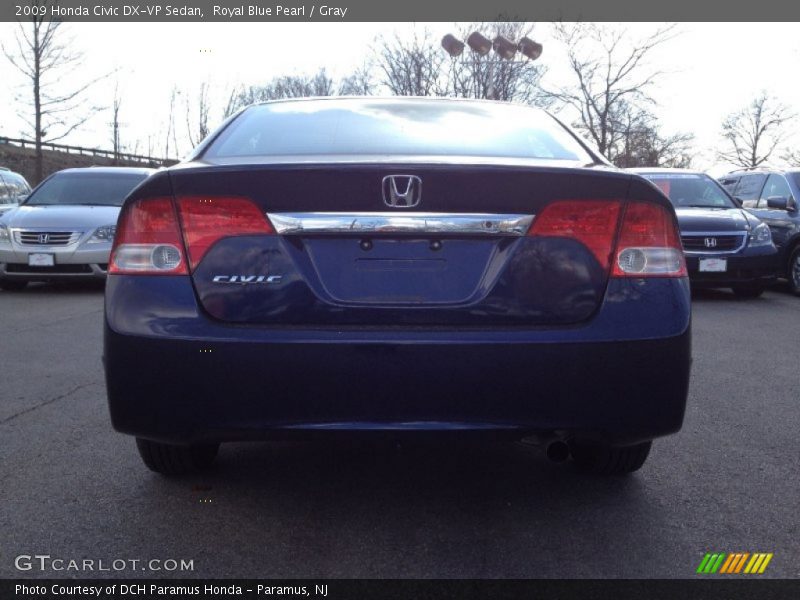 Royal Blue Pearl / Gray 2009 Honda Civic DX-VP Sedan