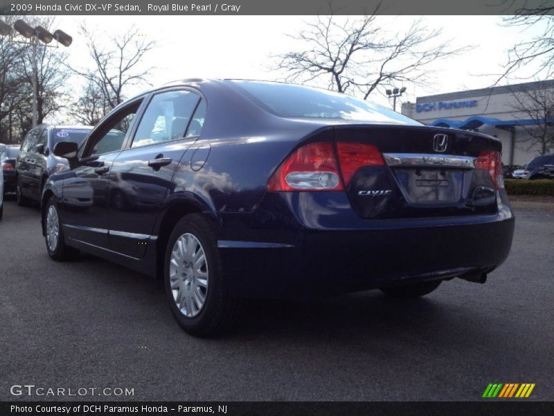 Royal Blue Pearl / Gray 2009 Honda Civic DX-VP Sedan