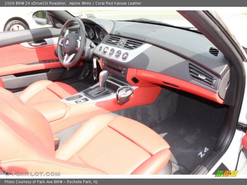 Alpine White / Coral Red Kansas Leather 2009 BMW Z4 sDrive30i Roadster
