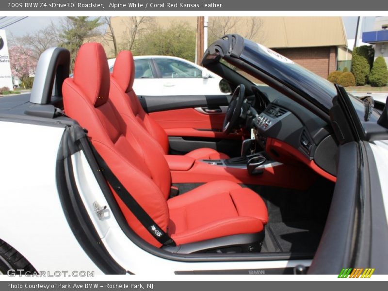 Alpine White / Coral Red Kansas Leather 2009 BMW Z4 sDrive30i Roadster