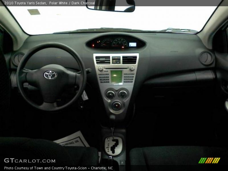 Polar White / Dark Charcoal 2010 Toyota Yaris Sedan