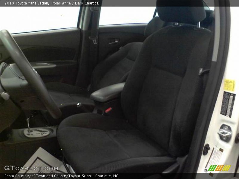 Polar White / Dark Charcoal 2010 Toyota Yaris Sedan