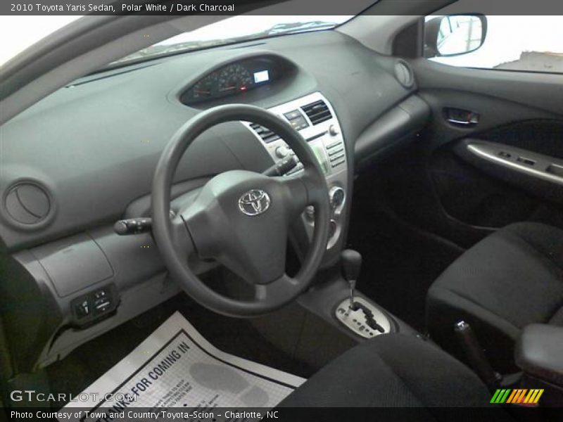 Polar White / Dark Charcoal 2010 Toyota Yaris Sedan