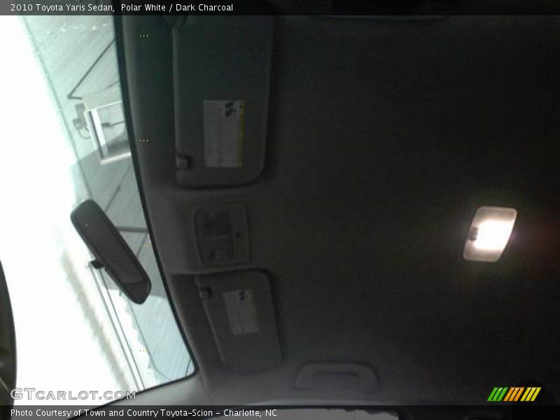 Polar White / Dark Charcoal 2010 Toyota Yaris Sedan