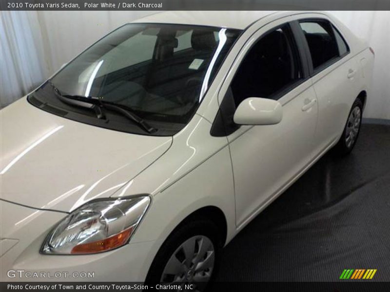 Polar White / Dark Charcoal 2010 Toyota Yaris Sedan