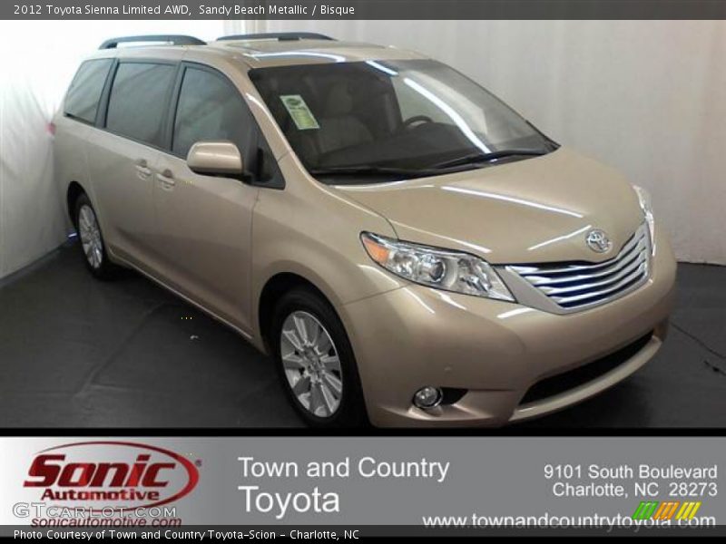 Sandy Beach Metallic / Bisque 2012 Toyota Sienna Limited AWD