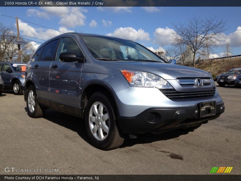 Glacier Blue Metallic / Gray 2009 Honda CR-V EX 4WD