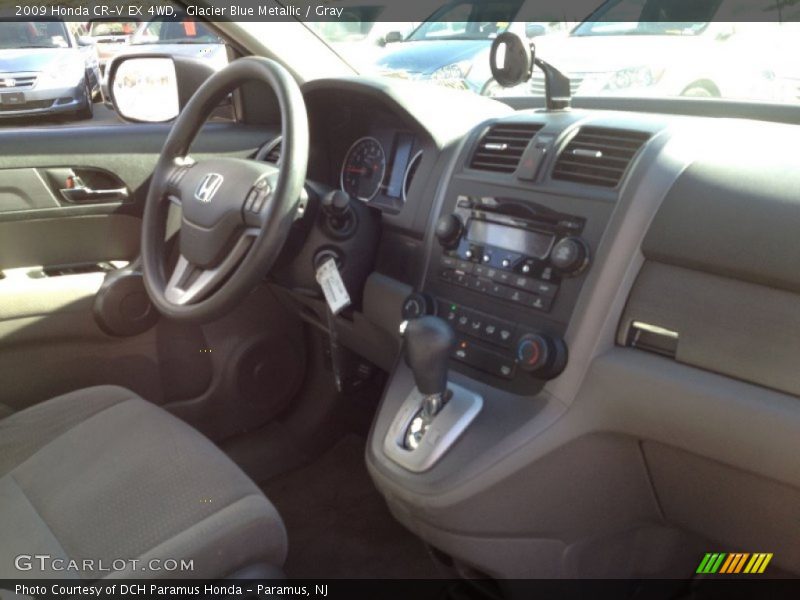 Glacier Blue Metallic / Gray 2009 Honda CR-V EX 4WD