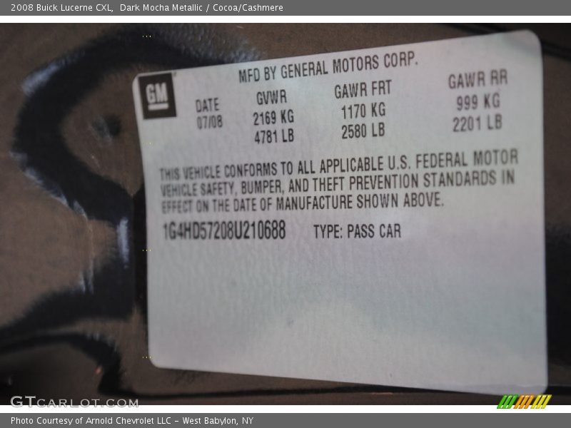 Dark Mocha Metallic / Cocoa/Cashmere 2008 Buick Lucerne CXL