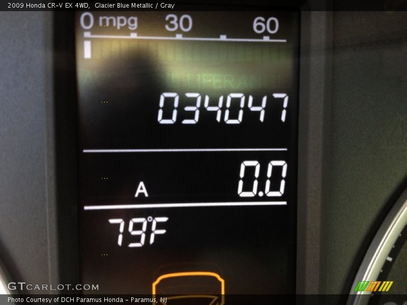 Glacier Blue Metallic / Gray 2009 Honda CR-V EX 4WD