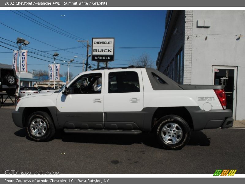 Summit White / Graphite 2002 Chevrolet Avalanche 4WD