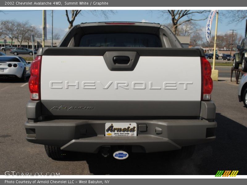Summit White / Graphite 2002 Chevrolet Avalanche 4WD