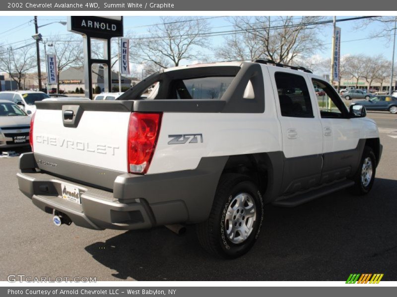 Summit White / Graphite 2002 Chevrolet Avalanche 4WD