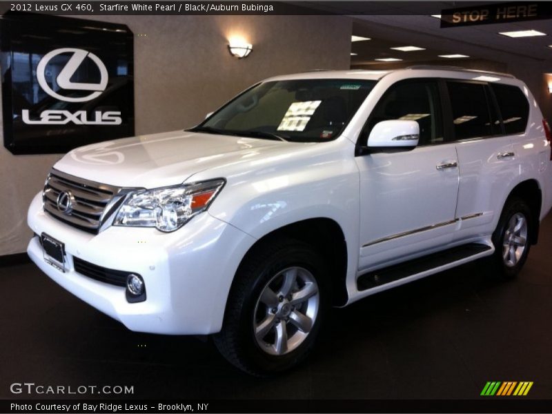 Starfire White Pearl / Black/Auburn Bubinga 2012 Lexus GX 460