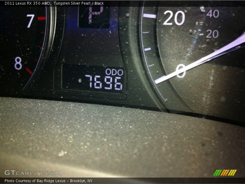 Tungsten Silver Pearl / Black 2011 Lexus RX 350 AWD