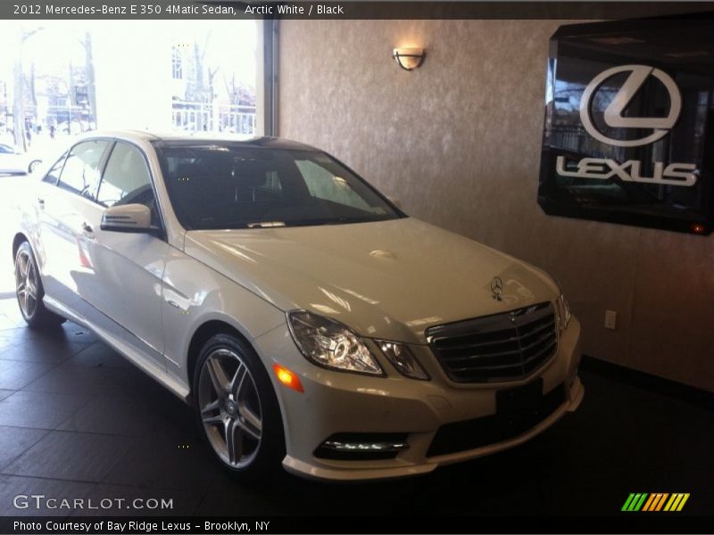 Arctic White / Black 2012 Mercedes-Benz E 350 4Matic Sedan