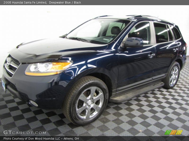 Deepwater Blue / Black 2008 Hyundai Santa Fe Limited