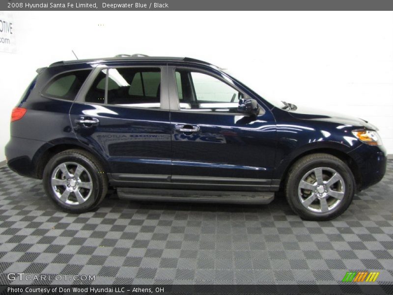 Deepwater Blue / Black 2008 Hyundai Santa Fe Limited