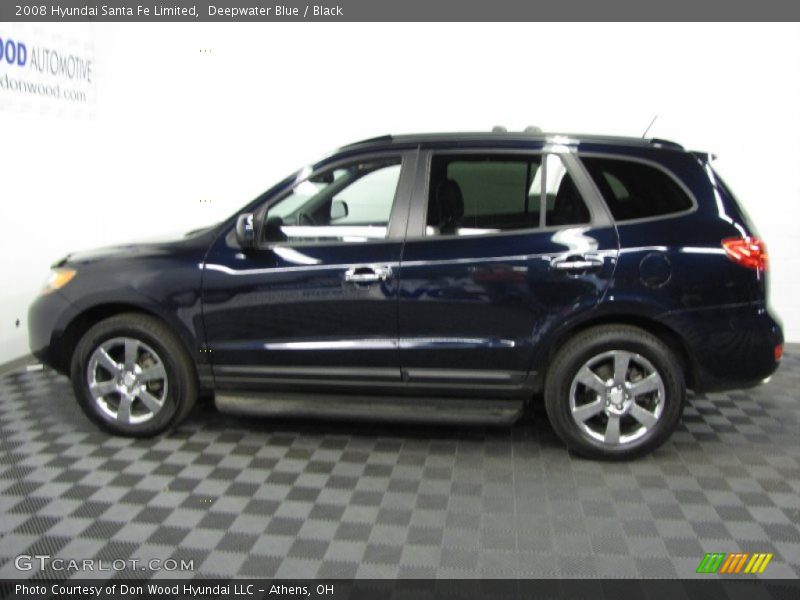 Deepwater Blue / Black 2008 Hyundai Santa Fe Limited
