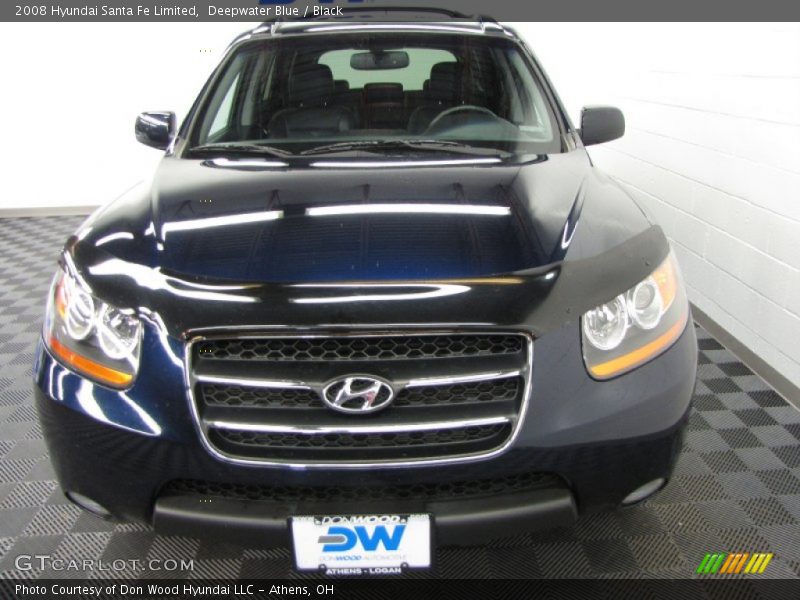 Deepwater Blue / Black 2008 Hyundai Santa Fe Limited