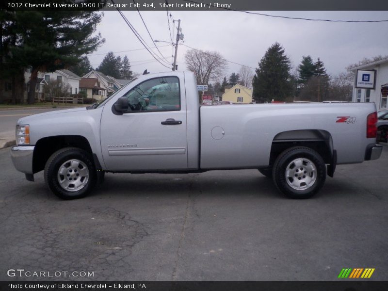 Silver Ice Metallic / Ebony 2012 Chevrolet Silverado 1500 LT Regular Cab 4x4