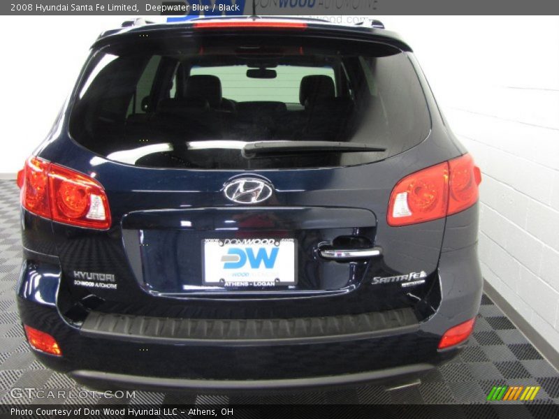 Deepwater Blue / Black 2008 Hyundai Santa Fe Limited