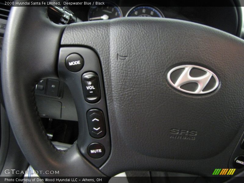Deepwater Blue / Black 2008 Hyundai Santa Fe Limited