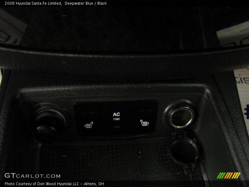 Deepwater Blue / Black 2008 Hyundai Santa Fe Limited