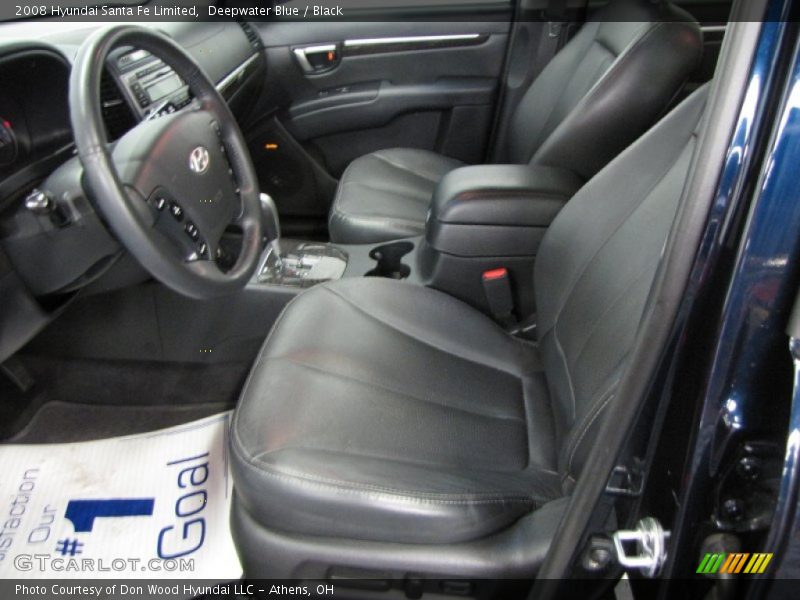 Deepwater Blue / Black 2008 Hyundai Santa Fe Limited