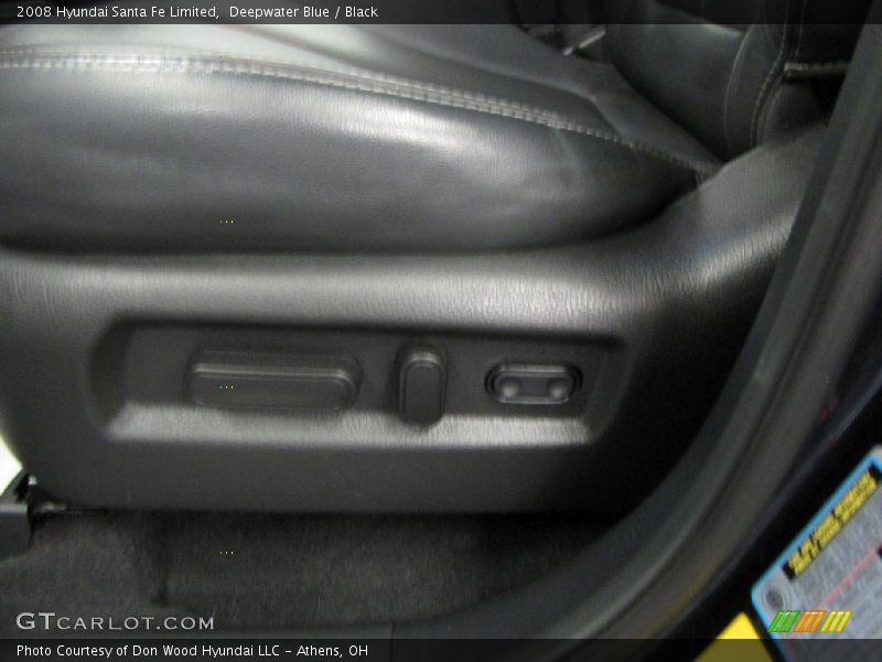 Deepwater Blue / Black 2008 Hyundai Santa Fe Limited