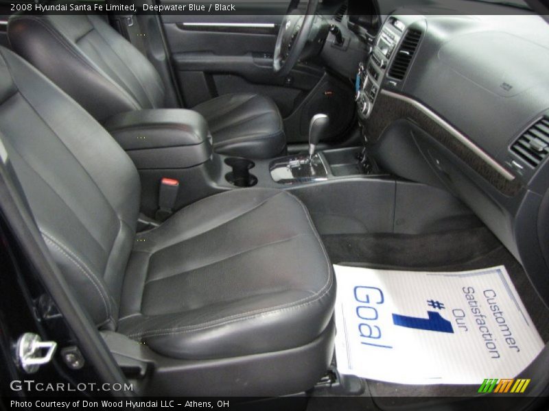 Deepwater Blue / Black 2008 Hyundai Santa Fe Limited